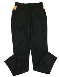 Černo-křiklavě oranžové funkční sportovní tepláky ERGEENOMIXX