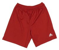 Tmavočervené funkční sportovní kraťasy Adidas