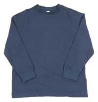 Tmavomodrá rebrovaná mikina F&F