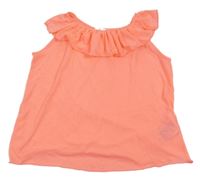 Kriklavoě korálový top s volánikom H&M