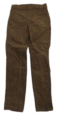Tmavohnedé PULL ON elastické manšestráky H&M