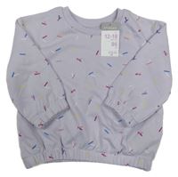 Nové - světlefialová vzorovaná mikina PRIMARK