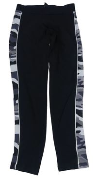 Čierne legíny s army pruhom New Look