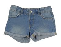 Modré mid rise rifľové kraťasy Denim Co.