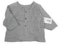 Sivo-biela kockovaná polo košeľa Matalan