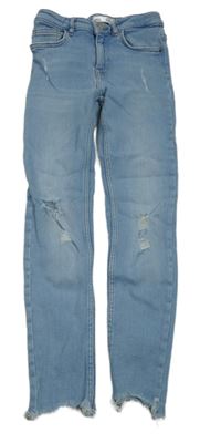 Modré skinny rifle s vyšúchaním zn. Zara