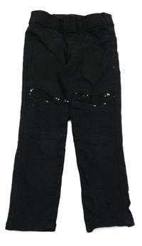 Čierne džegíny s flitrami Kiki&Koko