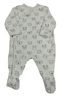 Biely overal so zvířaty C&A