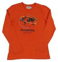 Červené triko se zeměkoulí Grand&Hills