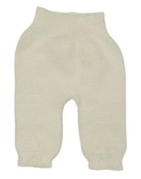 Smetanové pletené tepláky