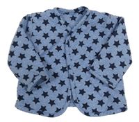 Modrý melírovaný teplákový kabátek s hviezdami