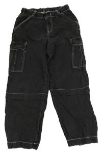 Černé cargo cuff jogger rifle Y.F.K.