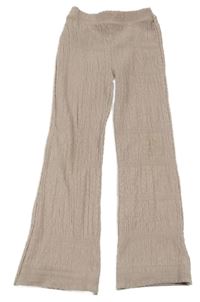 Pudrové rebrované ľahké nohavice River Island