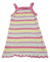 Farebné pruhované pletené šaty So Cute
