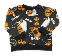 Čierna mikina s duchy a dýněmi H&M