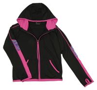 Černá sportovní propínací mikina s kapucí Primark