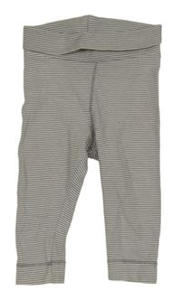 Sivo-biele pruhované ľahké tepláky H&M