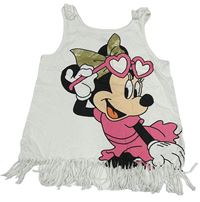 Smotanový top s Minnie a strapcemi C&A