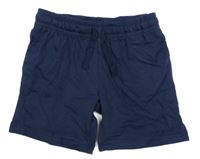 Tmavomodré bavlnené kraťasy H&M