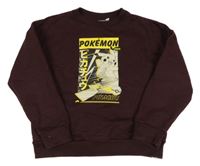 Tmavohnedá mikina s Pikachu Kiabi