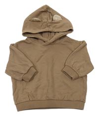 Hnedá mikina s kapucňou s uškami H&M