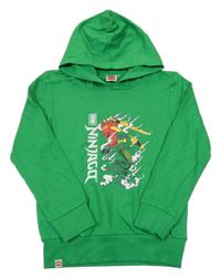 Zelená mikina s Lego Ninjago a kapucňou