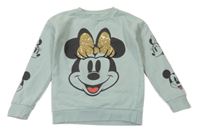 Svetlozelená mikina s Minnie s flitrami George