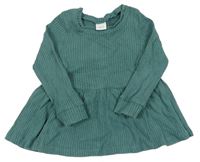 Zelené rebrované pletené šaty Next