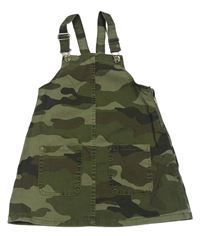 Khaki army plátenné na traké šaty s vreckami Denim Co.