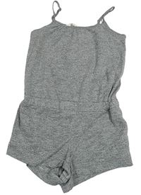 Sivý melírovaný kraťasový overal H&M