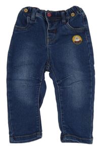 Modré skinny rifle s nášivkou zn. Ergee