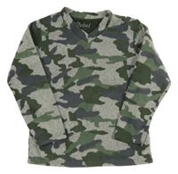 Sivo-zelená army fleecová mikina Rebel