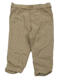 Hnedé vzorované ľahké nohavice F&F