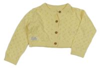 Žltý ľahký perforovaný prepínaci sveter