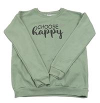 Olivová mikina s nápisom Y.F.K.