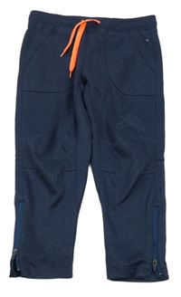 Tmavomodré sportovní crop tepláky H&M