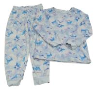 Světlemodré plyšové pyžamo s Frozen C&A