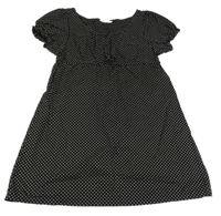 Černé puntíkaté lehké šaty H&M