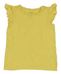 Žlté tričko s volánikmi C&A