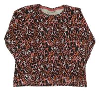 Čierno-vínové leopardí tričko Matalan