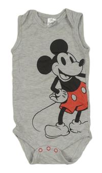 Šedé melírované body s Mickeym Disney