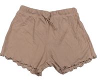 Pudrové rebrované kraťasy H&M