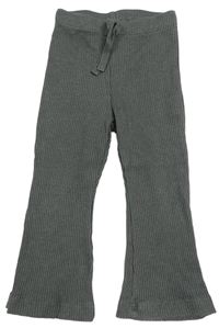 Sivé rebrované flare legíny Zara