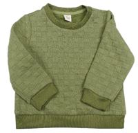 Khaki kockovaná mikina