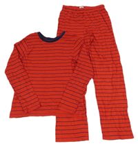 Červeno-tmavomodré pruhované pyžama zn. George