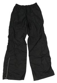 Čierne šušťákové nohavice Pocopiano