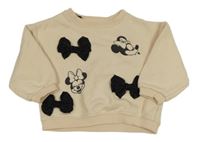 Béžová mikina s Minnie a mašľami Zara