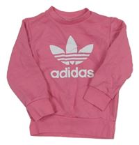 Růžová mikina s logem Adidas
