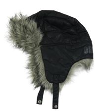 Černá šusťáková beranice s kožešinou H&M