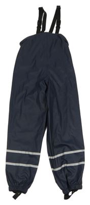 Tmavomodré voděodolné laclové kalhoty 